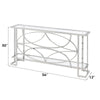 ACME Kalan Glass & Silver Sofa Table Model LV02081