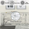 ACME Kalan Glass & Silver Sofa Table Model LV02081