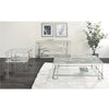 ACME Kalan Glass & Silver Sofa Table Model LV02081