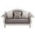 ACME Florian Gray Fabric & Antique White Loveseat with 3 Pillows Model LV02120