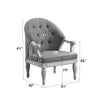 ACME Florian Gray Fabric & Antique White Chair Model LV02121