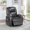 ACME Evander Gunmetal Leather Aire Recliner with Power Lift & Massage Model LV02182