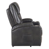ACME Evander Gunmetal Leather Aire Recliner with Power Lift & Massage Model LV02182