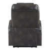 ACME Evander Gunmetal Leather Aire Recliner with Power Lift & Massage Model LV02182
