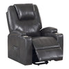 ACME Evander Gunmetal Leather Aire Recliner with Power Lift & Massage Model LV02182