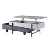 ACME Wilkins White & Gray High Gloss Coffee Table with Lift Top Model LV02187