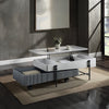 ACME Wilkins White & Gray High Gloss Coffee Table with Lift Top Model LV02187