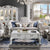ACME Dresden Synthetic Leather & Bone White Sofa with 7 Pillows Model LV02244