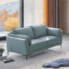 ACME Mesut Sage Green Top Grain Leather & Black Loveseat Model LV02388