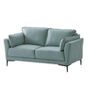 ACME Mesut Sage Green Top Grain Leather & Black Loveseat Model LV02388