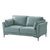 ACME Mesut Sage Green Top Grain Leather & Black Loveseat Model LV02388