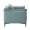 ACME Mesut Sage Green Top Grain Leather & Black Loveseat Model LV02388