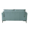 ACME Mesut Sage Green Top Grain Leather & Black Loveseat Model LV02388