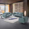 ACME Mesut Sage Green Top Grain Leather & Black Loveseat Model LV02388