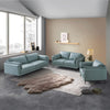 ACME Mesut Sage Green Top Grain Leather & Black Loveseat Model LV02388