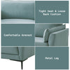 ACME Mesut Sage Green Top Grain Leather & Black Loveseat Model LV02388