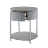 ACME Yukino Gray High Gloss & Chrome End Table Model LV02412