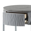 ACME Yukino Gray High Gloss & Chrome End Table Model LV02412