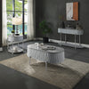 ACME Yukino Gray High Gloss & Chrome Sofa Table Model LV02413