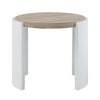 ACME Zoma White High Gloss & Oak End Table Model LV02415