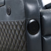 ACME Alair Blue & Black Leather Aire Power Motion Recliner with Bluetooth Speaker & Cooling Cup Holder Model LV02459