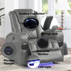 ACME Alair Dark Gray Leather Aire Power Motion Recliner with Bluetooth Speaker & Cooling Cup Holder Model LV02460
