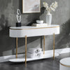 ACME Daveigh White High Gloss & Gold Sofa Table Model LV02466