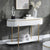 ACME Daveigh White High Gloss & Gold Sofa Table Model LV02466