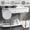 ACME Daveigh White High Gloss & Gold Sofa Table Model LV02466