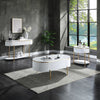 ACME Daveigh White High Gloss & Gold Sofa Table Model LV02466
