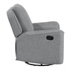 ACME Destiny Gray Linen Glider Recliner with Swivel Model LV02535