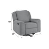 ACME Destiny Gray Linen Glider Recliner with Swivel Model LV02535