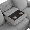 ACME Destiny Gray Linen Motion Sectional Sofa Model LV02567