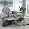 ACME Destiny Gray Linen Motion Sectional Sofa Model LV02567