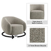 ACME Isabel 2 Tone Brown Boucle Chair with Swivel Model LV02568