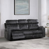 ACME Hirah Dark Gray Polish Microfiber Motion Sofa Model LV02570