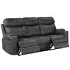 ACME Hirah Dark Gray Polish Microfiber Motion Sofa Model LV02570