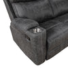 ACME Hirah Dark Gray Polish Microfiber Motion Sofa Model LV02570