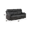 ACME Hirah Dark Gray Polish Microfiber Motion Sofa Model LV02570