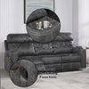ACME Hirah Dark Gray Polish Microfiber Motion Sofa Model LV02570