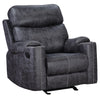 ACME Hirah Dark Gray Polish Microfiber Motion Glider Recliner Model LV02572