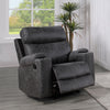 ACME Hirah Dark Gray Polish Microfiber Motion Glider Recliner Model LV02572