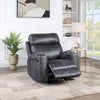ACME Hirah Dark Gray Polish Microfiber Motion Glider Recliner Model LV02572
