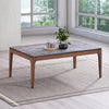 ACME Bevis Engineered Stone & Walnut Coffee Table Model LV02645