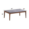 ACME Bevis Engineered Stone & Walnut Coffee Table Model LV02645