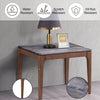 ACME Bevis Engineered Stone & Walnut End Table Model LV02646