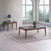 ACME Bevis Engineered Stone & Walnut End Table Model LV02646