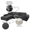ACME Chosen Gray Chenille Sectional Sofa with 3 Pillows Model LV02720