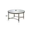 ACME Aditya Mirrored & Antique Brass Coffee Table Model LV02735