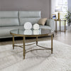 ACME Aditya Mirrored & Antique Brass Coffee Table Model LV02735